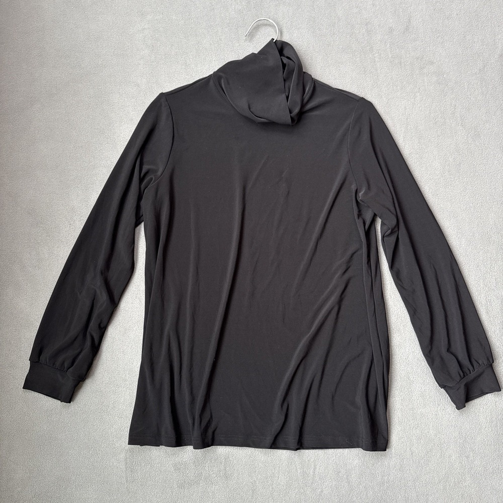 Sympli Turtleneck Womens 10 Black Jersey Long Sleeve‎ Stretch Canadian Made Top